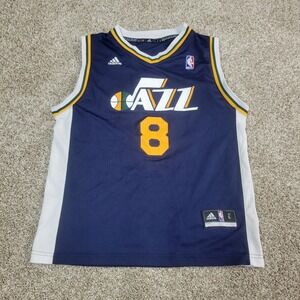 NBA Adidas Utah Jazz Deron Williams #8 Blue Jersey Youth Large